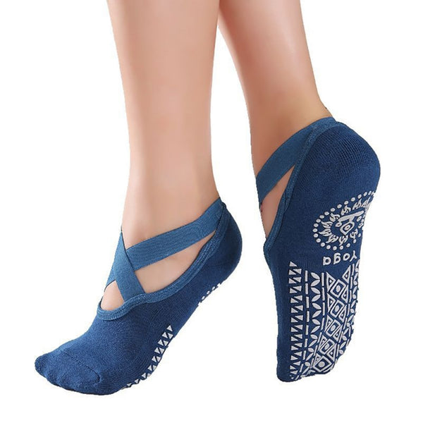 1 Pair of Ladies Anti Slip Cotton Yoga Socks - fordoyoga