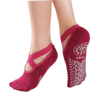 1 Pair of Ladies Anti Slip Cotton Yoga Socks - fordoyoga