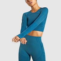 Seamless Yoga Top Long Sleeve Workout Tops - fordoyoga